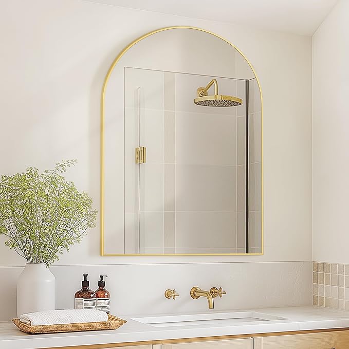 Arched Bathroom Mirror for Wall, HD Glass Over Sink for Bathroom - Image 4