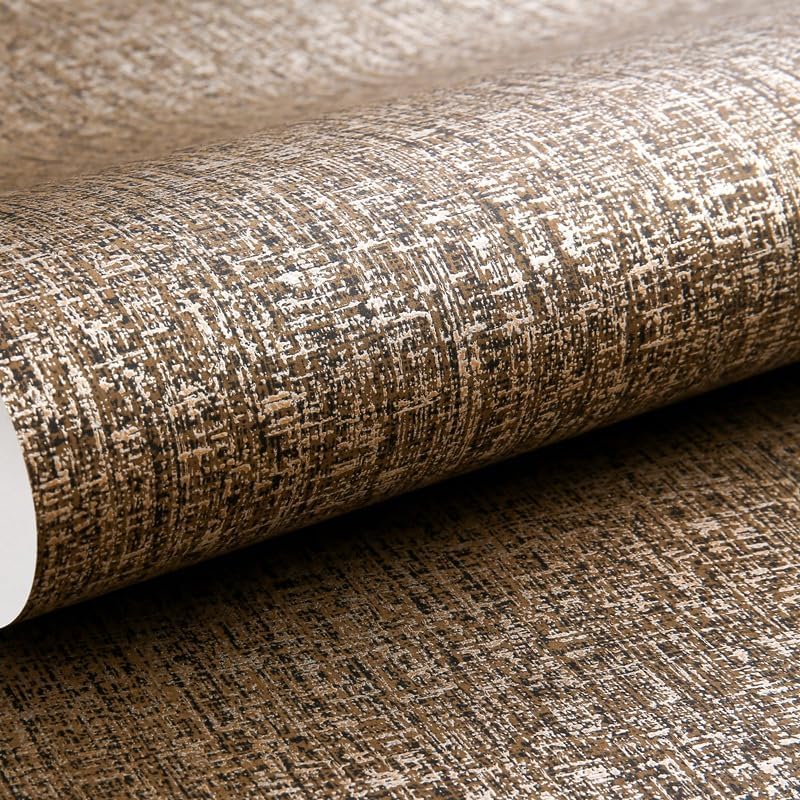 Chocolate Gold Metallic Peel and Stick Wallpaper by Kamildecor