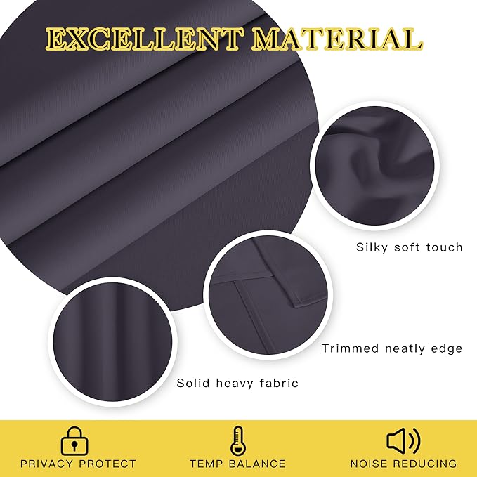 NICETOWN Blackout Curtains 63 inches Long - Image 2