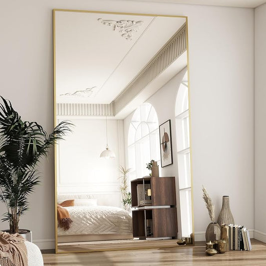 BEAUTYPEAK 77"x38" Rectangle Full Body Floor Mirrors, Full Length Mirror by BEAUTYPEAK