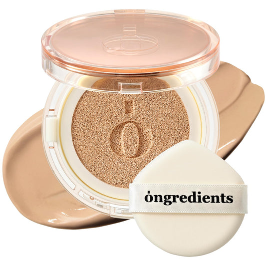 Skin Barrier Glow Cover Cushion, All-day Coverage, Glow Finish, Lightweight, Skincare-Like Texture, Non-cakey Makeup, Korean Cushion Foundation (#31N Sand, 0.49 oz)