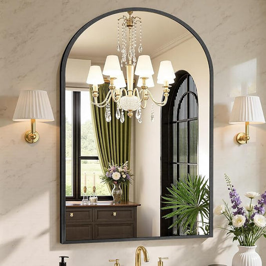 Sweetcrispy 30"x40" Arched Black Bathroom Mirrors by Sweetcrispy