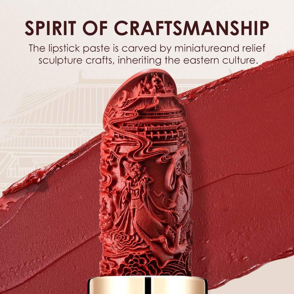 Catkin Moist Lipstick Hydrating High Impact Color Infused with Vitamin E and Avocado Oil Smooth Soft Texture Long Lasting Glow + Matte Finish 2pcs Set 01