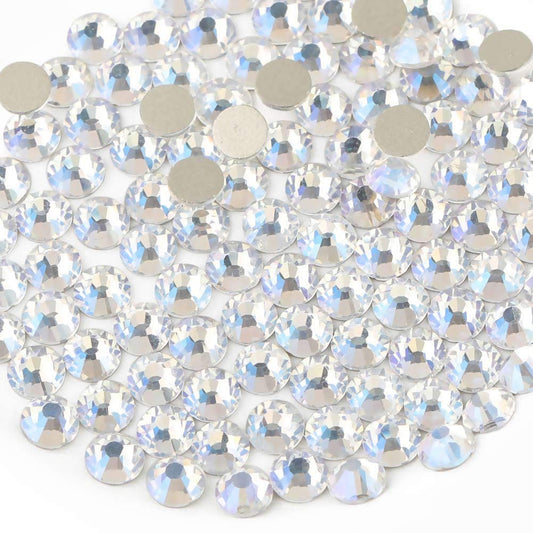 beadsland Flat Back Crystal Rhinestones Round Gems for Nail Art and Craft Glue Fix, Blue Moonlight (2.9-3.0mm) SS12/1440pcs