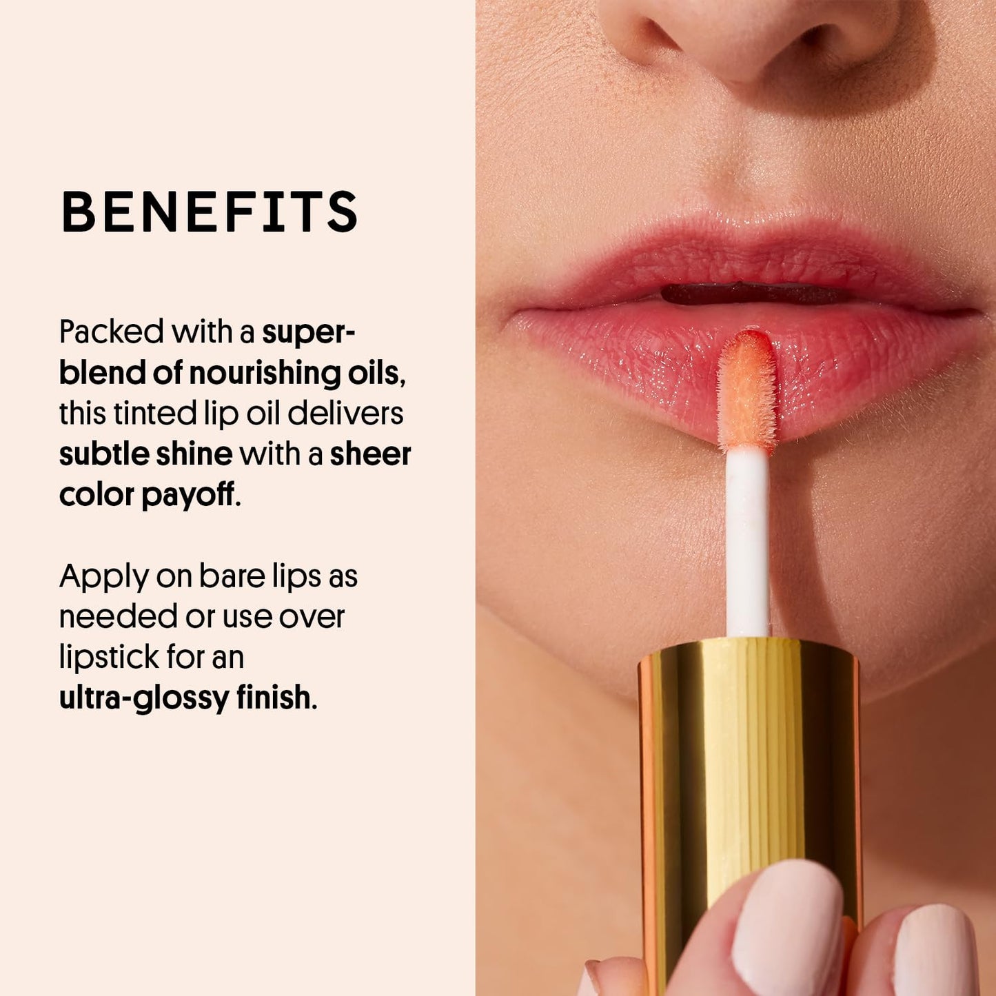 Winky Lux Flush Barely There Sheer Tinted Lip Oil - Hydrating Lip Gloss Tint, Coral Glossy Lip Balm, Juicy Non Sticky Long Lasting Formula, Infused with Jojoba Oil & Soft Vanilla Scent