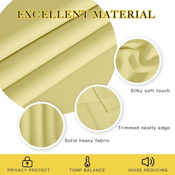 NICETOWN Blackout Curtain Drape 72 inch Long - Image 2