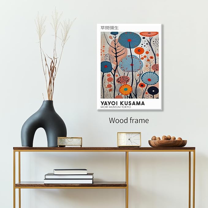 Yayoi Kusama Framed Wall Art 12x16in Vintage Japanese Painting Posters Tokyo - Image 5