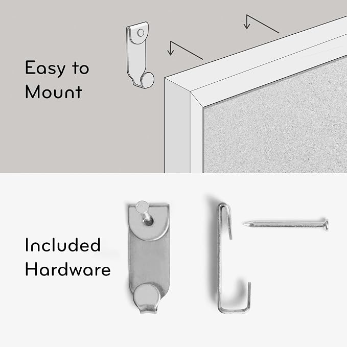 U Brands Cork Bulletin Board, Light Birch Wood Frame - Image 5