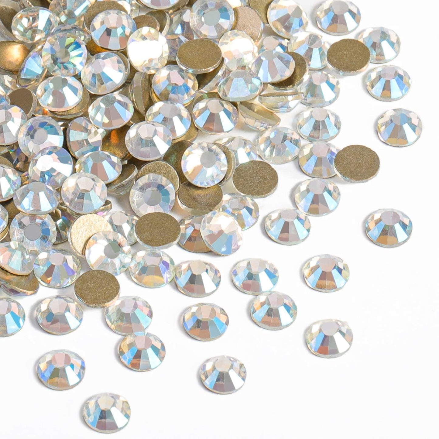 beadsland Flat Back Crystal Rhinestones Round Gems, Blue Moonlight (4.6-4.8mm) SS20/1440pcs