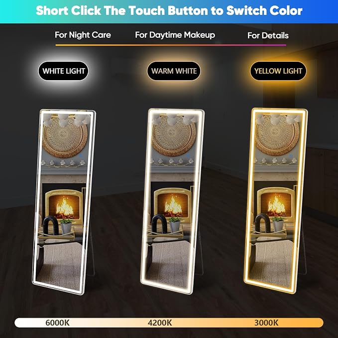 DUMOS LED Full Length Mirror, Dressing Room, Living Room - Image 3