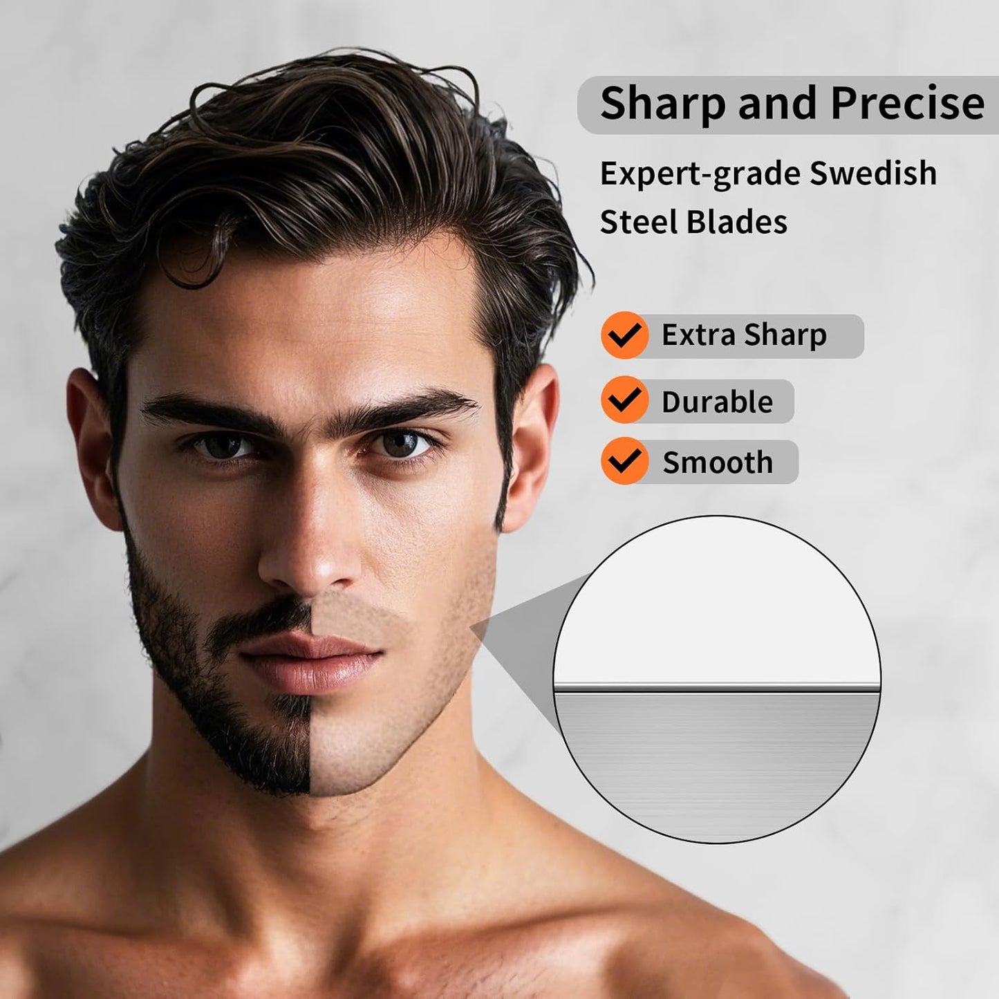 Double Edge Safety Razor Blades - 60 Count Premium Platinum Swedish Steel Blades for Men & Women’s Razors – Long-Lasting Precision Shaving Blades for Smooth, Comfortable & Close Shaves