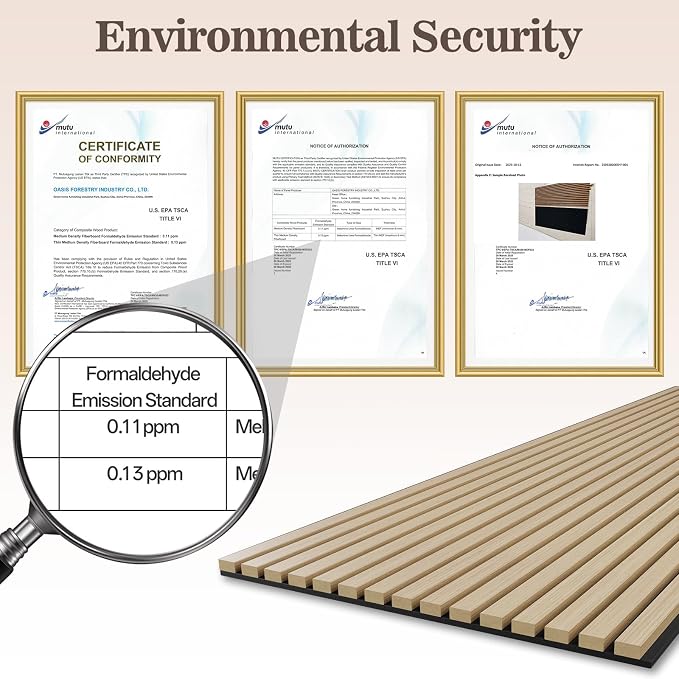 2 Pack Wood Panels for Wall, 47.24" x 23.81" Acoustic Wood Slat Wall Panel for - Image 5