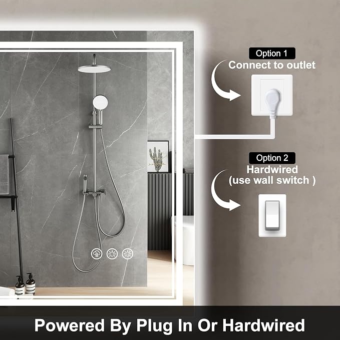 Ratsamee 24x32 Inch LED Bathroom Mirror - Image 6