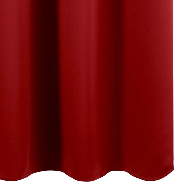 LEMOMO Dark Red Thermal Blackout Curtains/52 x 95 Inch/Set of 2 Panels Room - Image 8