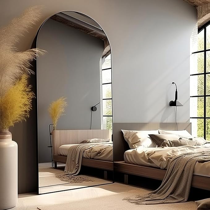Floor Mirror, Oversized Full Length Mirror, Arched Mirror, Large Standing Mirror by AyeWish