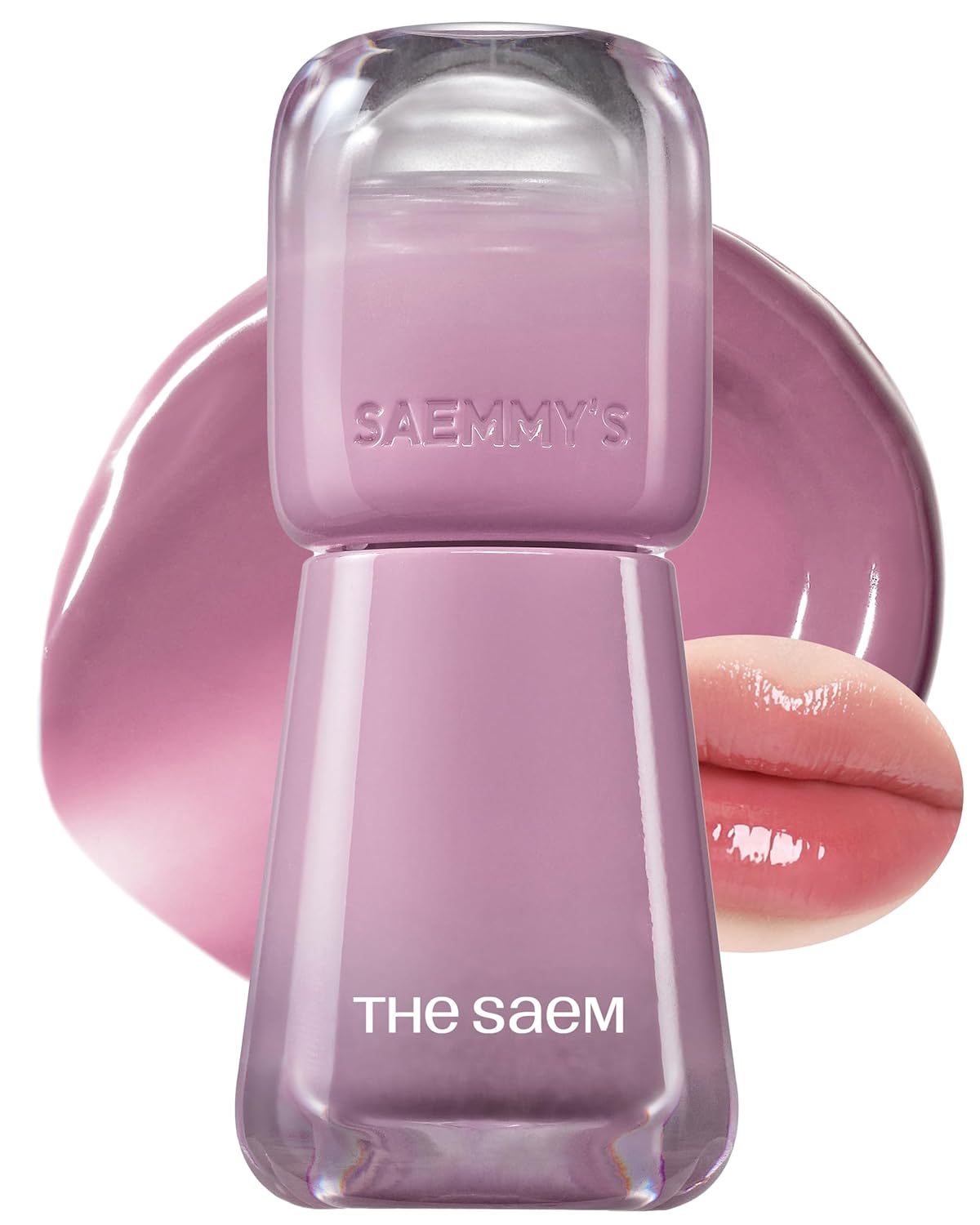 THESAEM Saemmy's Ade Shot Tint - Korean Lip Tint, Water Gel Lip Stain with Plump Glowy Moisturizing Finish, Buildable Radiant Gloss, Long-Lasting Comfort, 0.1 fl.oz. (08 Oat Grape)
