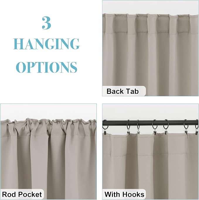 RYB HOME Blackout Curtains for Bedroom, Window Shades Thermal Insulating - Image 2