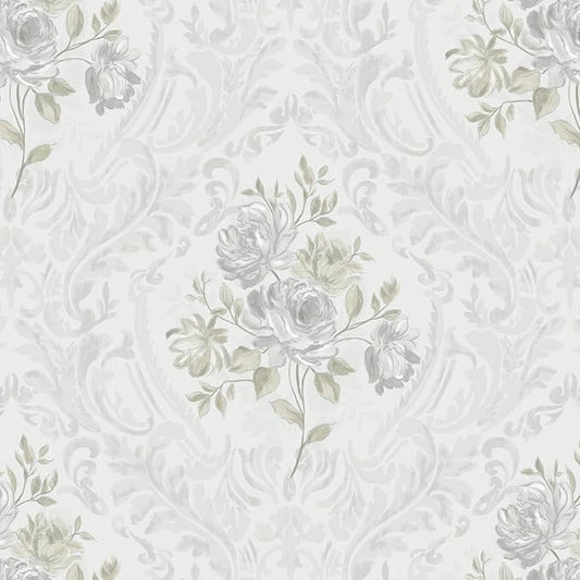 Ismoon Vintage Peel and Stick Wallpaper Floral Contact Paper Boho White and by Ismoon