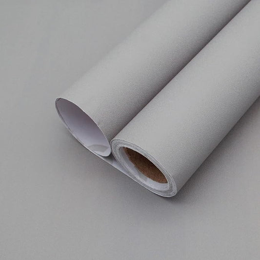 Yancorp 16"x394" Matte Light Gray Contact Papaer Peel and Stick Wallpaper Vinyl by YancorpHomeDecor