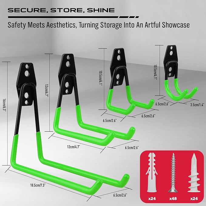 15-Piece Garage Wall Hooks - Image 3