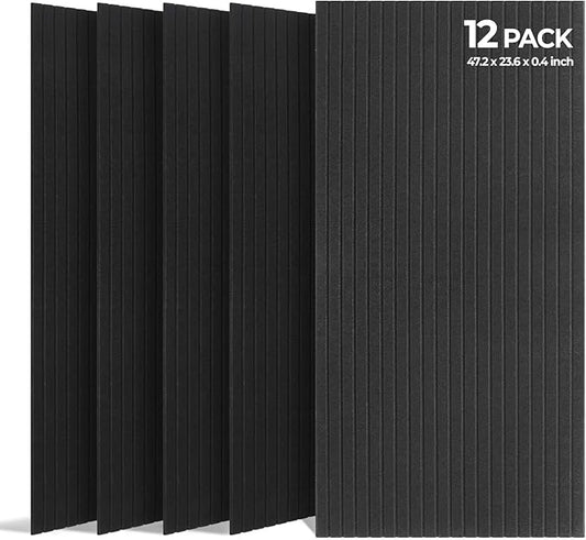 SODOCT 12 Pack Large Acoustic Panels, 47.2" X 23.6" X 0.4" Sound Proof Panels by SODOCT