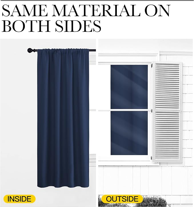 NICETOWN Kitchen Curtains, Short Blackout Curtains & Drapes, Thermal Insulated - Image 5