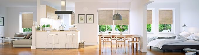 CHICOLOGY Mini Blinds for Indoor Windows – 46"W x 48"H, Cappuccino Horizontal - Image 10