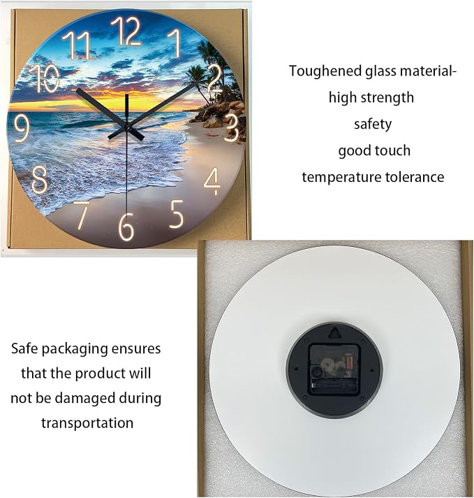 24 Inch Glass Large Wall Clocks - Image 6