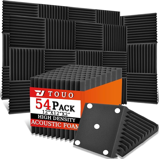 54 Pack Acoustic Panels – Sound Proof Foam Panels by TOUO