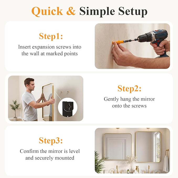 NEWBULIG 32X40 Inch Bathroom Mirror - Image 5
