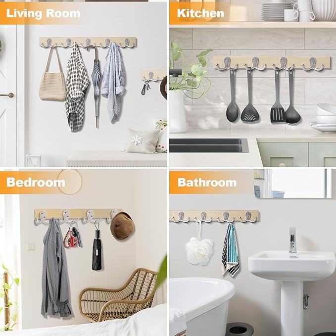 CBWLWJ 20 Pack Coat Hooks Wall Hooks - Image 2