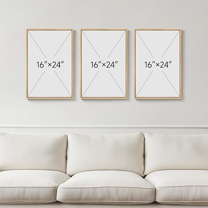Framed Botanical Neutral 3 Piece Wall Art - Image 3