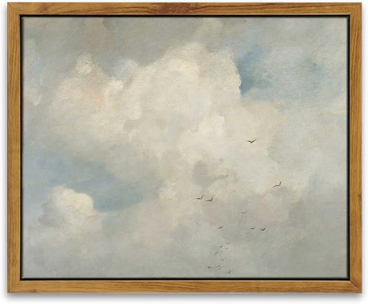InSimSea Framed Canvas Wall Art Vintage Decor, Home Decor Classical Oil by InSimSeaArt