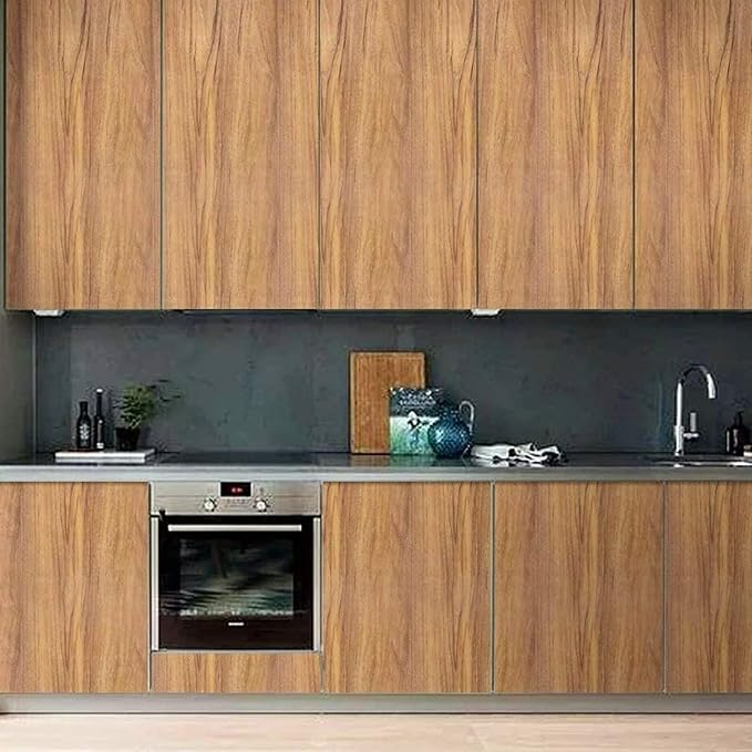 COSNIGHT 15.7" ×196" Wood Grain Wallpaper Peel and Stick Vinyl Film Self - Image 3