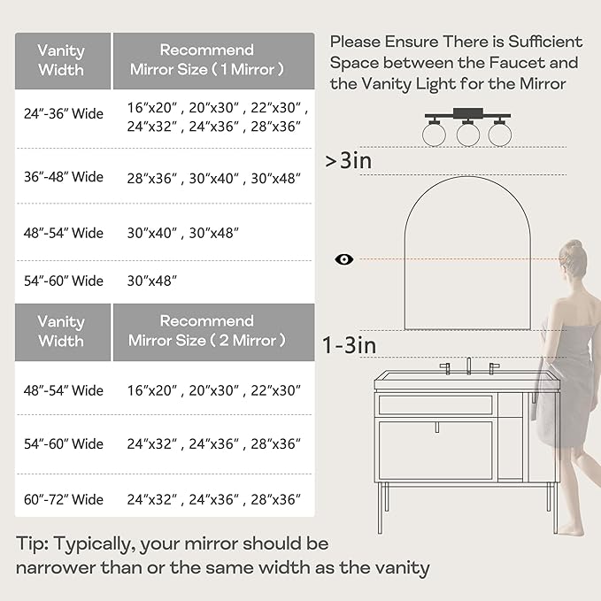 30" x 40" Silver Arched Mirror, Large Arch Bathroom Vanity and Wall Decor Mirror - Image 6