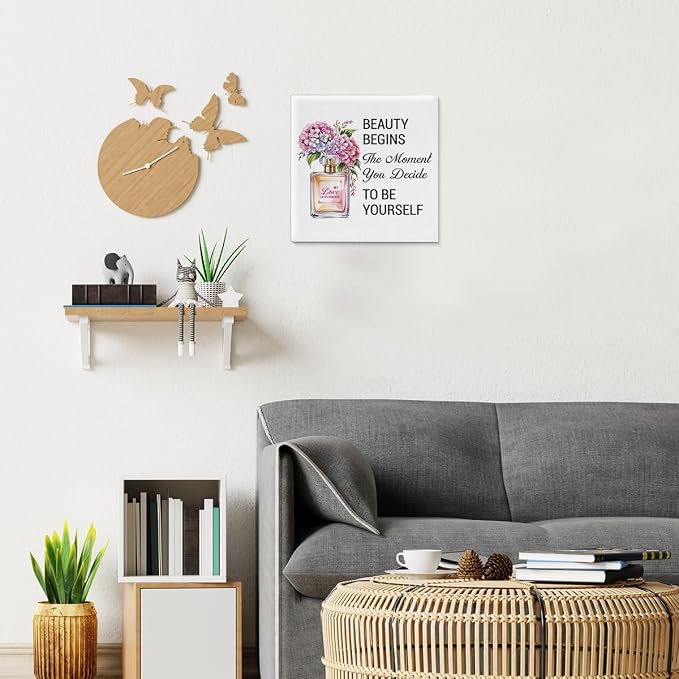 Inspirational Pink Flower Wall Art Decor - Image 5