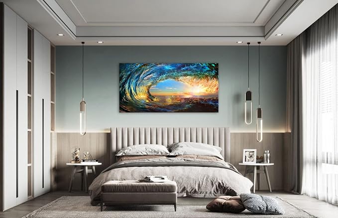 Cao Gen Decor Art S06762 Giant Wave Water Wall Art Canvas Prints 1 Panels Ocean - Image 5