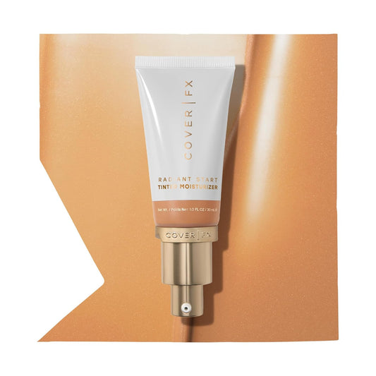 Cover FX Radiant Start Tinted Moisturizer Luminous Finish | Suitable For all Skin Types| Moisturizing Makeup| Light Coverage | 4- Light-Medium with Neutral Olive Undertones