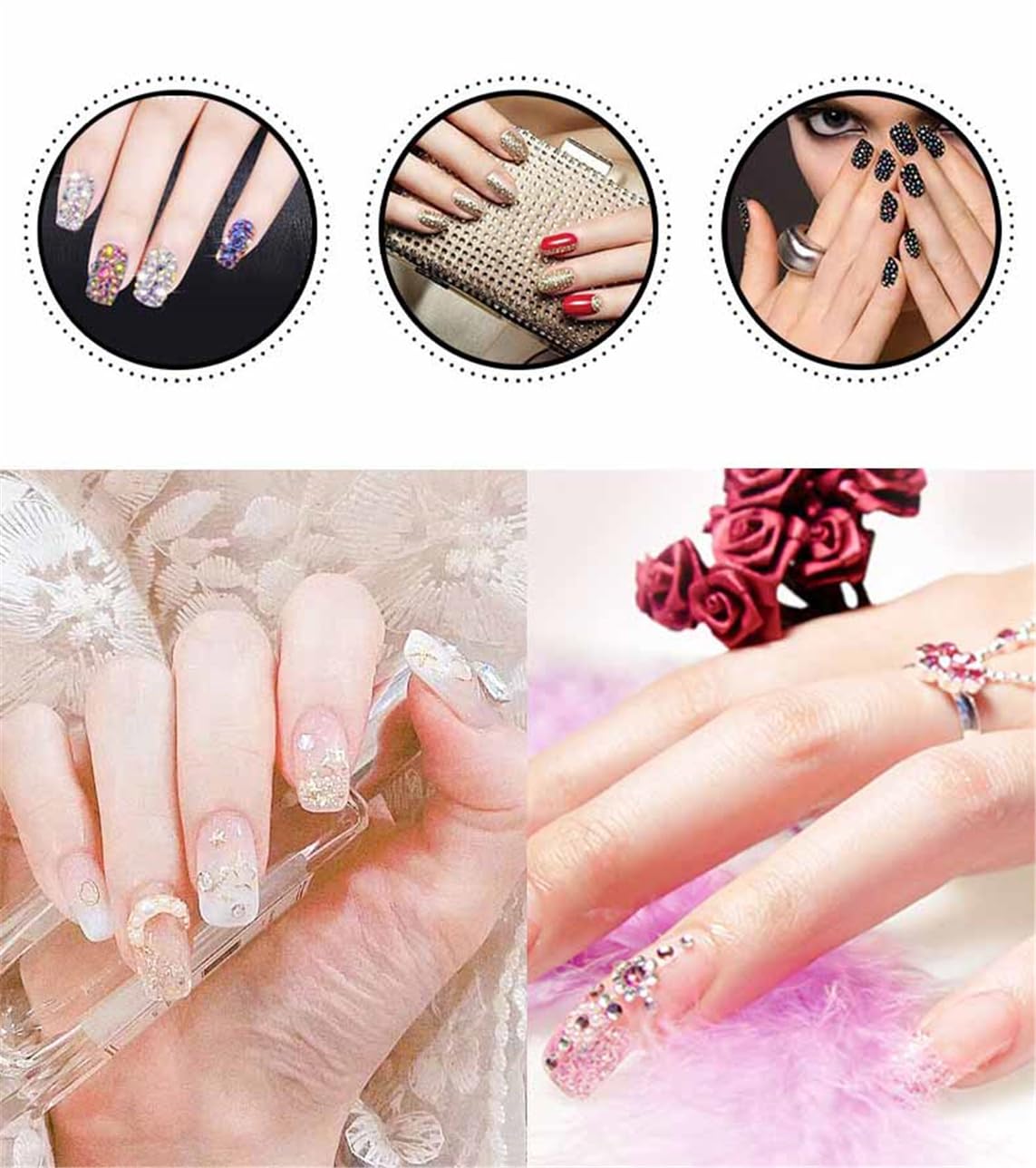 1440 Pcs SS20 5mm Flatback Rhinestones for Nails Art Crafts Glitter Round Shine Gems AB Crystals DIY Clothes Shoes （Orange Yellow AB）