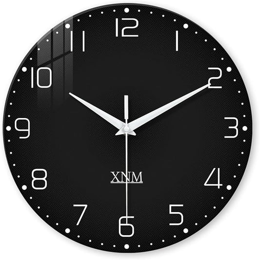 XNM Decorative Wall Clocks Battery Operated 14 Inch Black Wall Clock by XNMwallclock