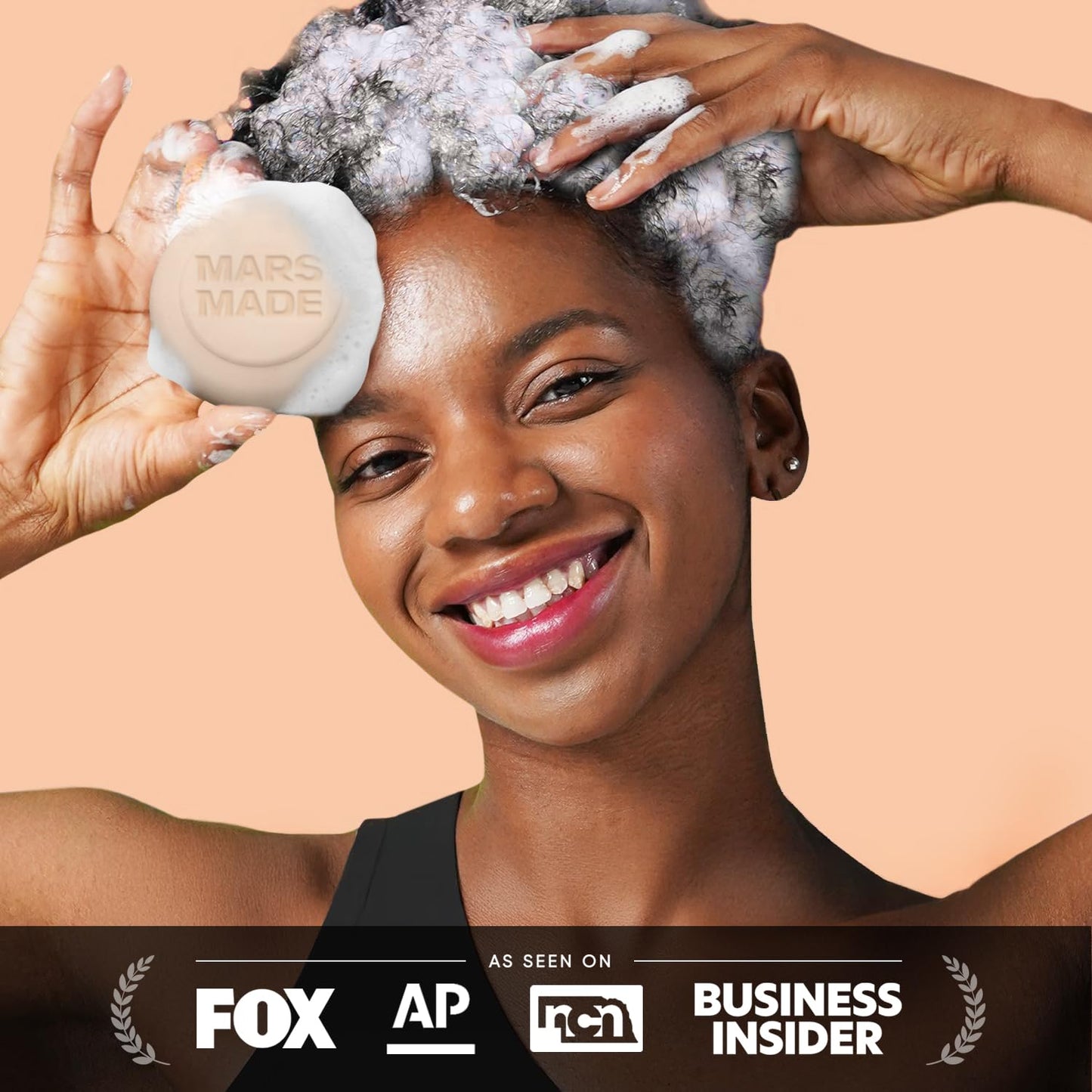 Marsmade Castor Oil Shampoo Bar Hydrating & Moisturizing Natural Hair Soap for Bathing, Hair Growth & Scalp Nourishment, Solid Shampoo for All Hair Types (120g, 4.23 oz)