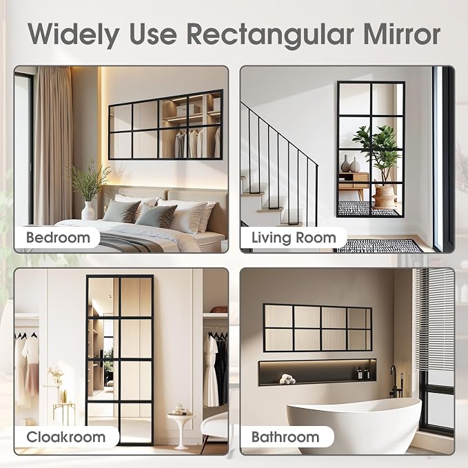 DUMOS Window Pane Mirror, 16x32 Inch Mirrors - Image 5