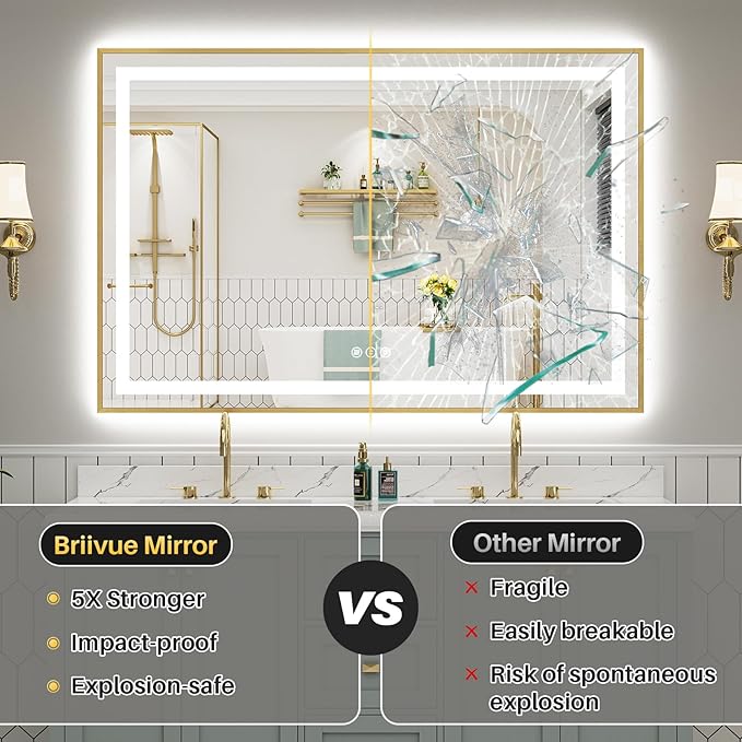 55x30 Inch LED Bathroom Mirror - Image 8