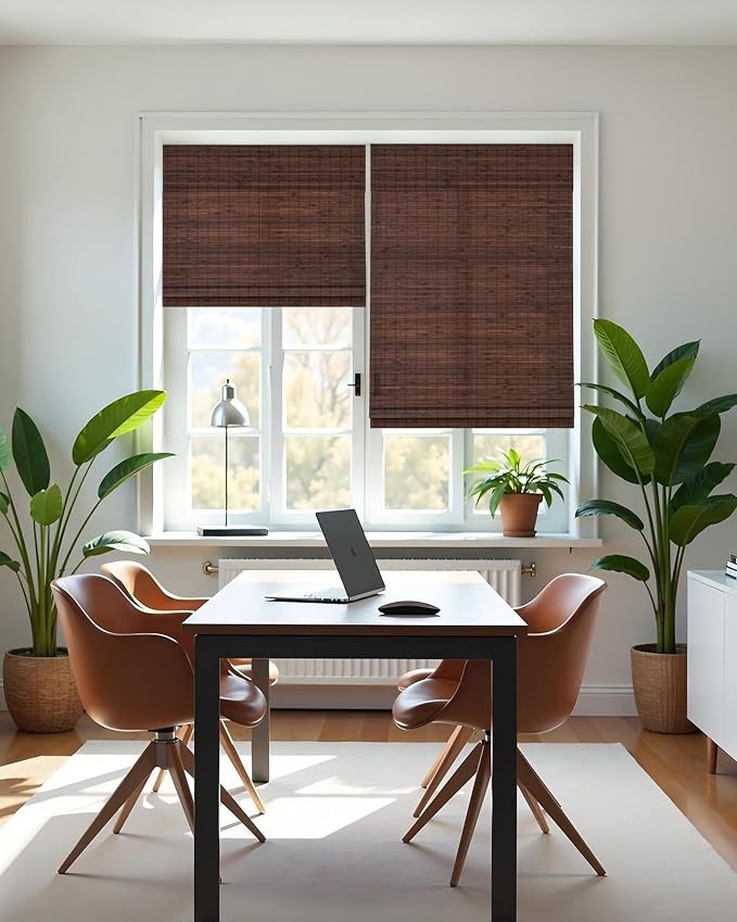 32''W X 72''H Cordless Bamboo Roman Shades - Image 9