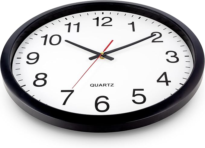 Bernhard Products Black Wall Clock Silent Non Ticking - Image 5