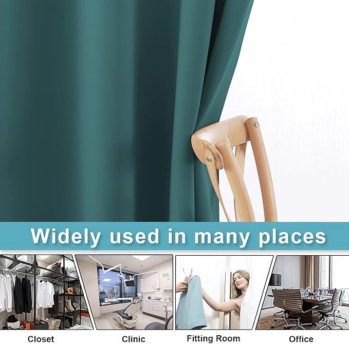 RYB HOME Room Divider Curtains Thermal Insulated Noise Reduce Privacy Window - Image 5