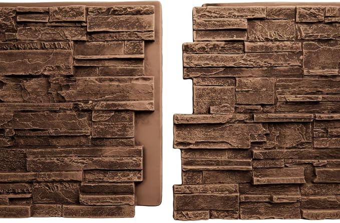 EverStone Cascade Faux Stone Panel, 48 5/8"W x 24 3/4"H x 1 1/4"D, Arizona Color - Image 8