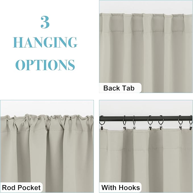 RYB HOME Blackout Curtains for Bedroom, Window Shades Thermal Insulating - Image 6
