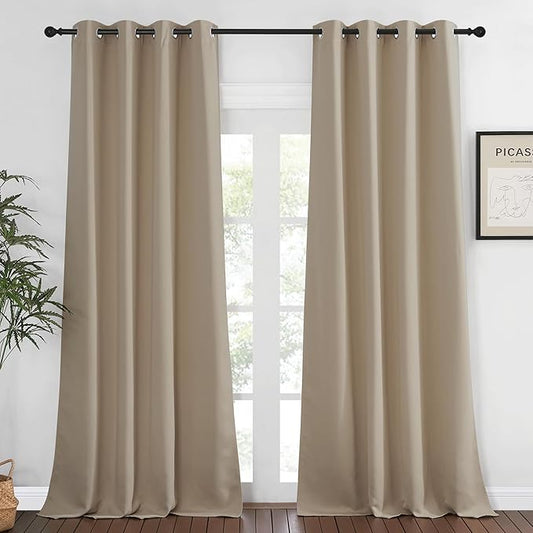 NICETOWN Bedroom Curtain Room Darkening Drapery 102 inches Length by NICETOWN