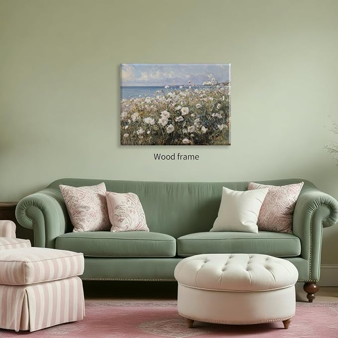Nature Landscape Wall Art Coastal Wildflower Poster 08x10 inch Framed French - Image 6